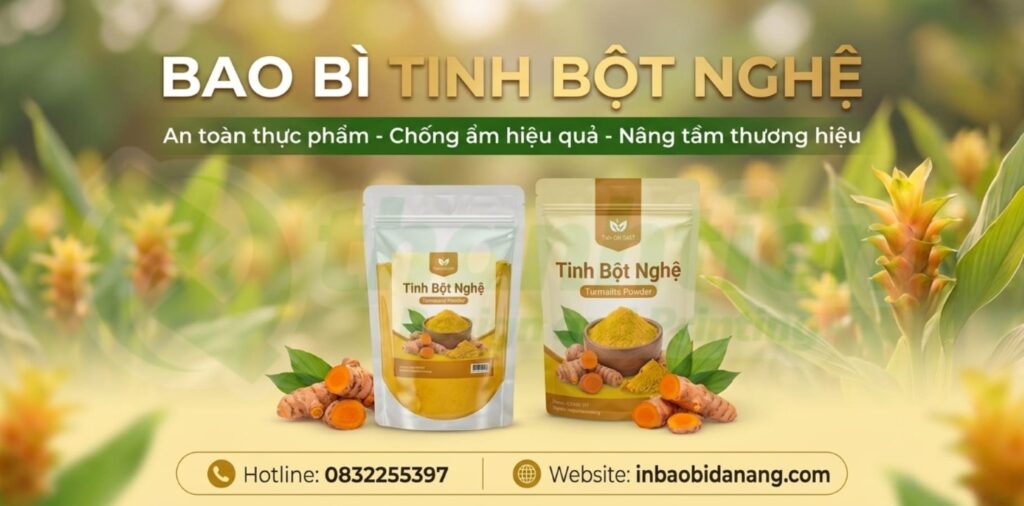 Xưởng sản xuất bao bì tinh bột nghệ
