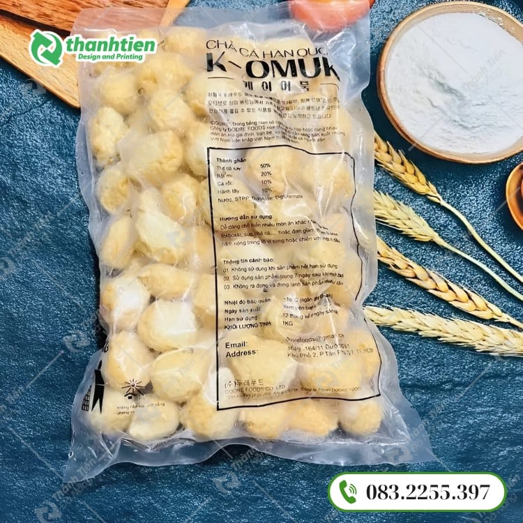 Bao bì chả lụa, chả cá in lụa thủ công 