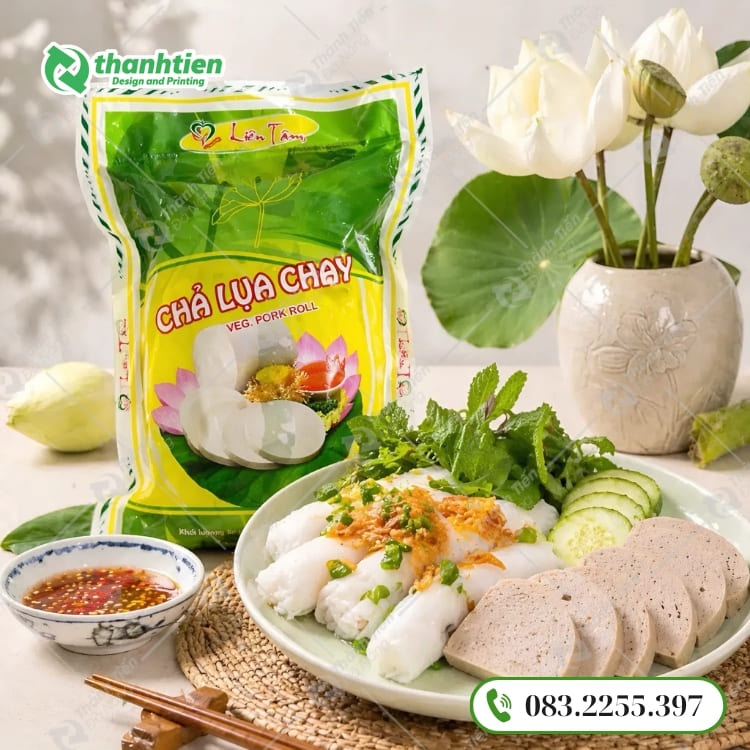 Bao bì chả lụa in trục đồng đẹp mắt, màu sắc sống động