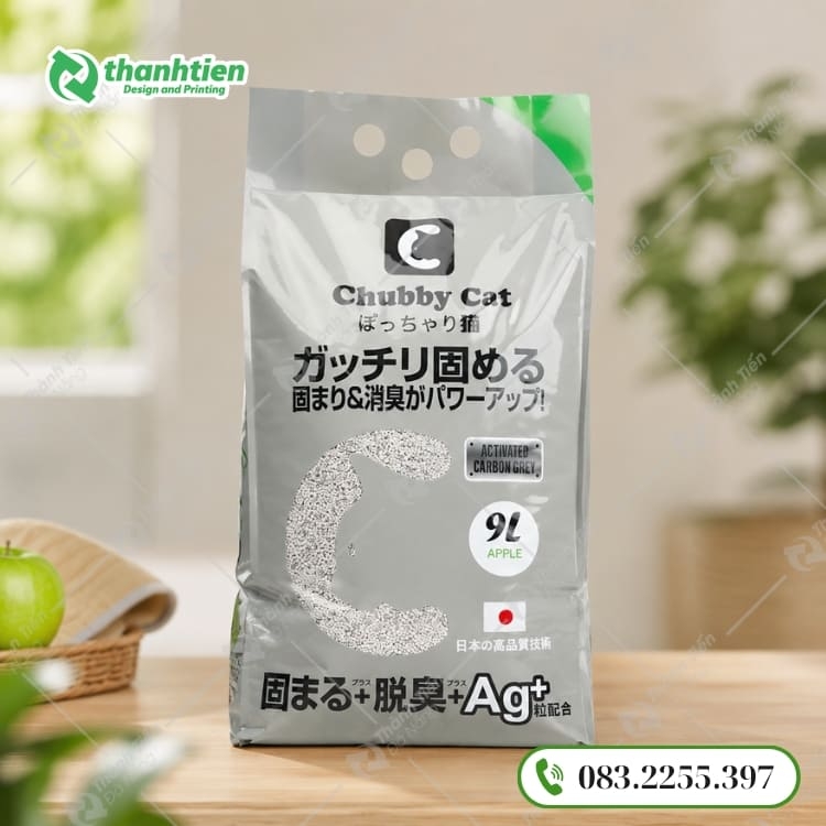 Túi đựng cát mèo đáy phẳng, thiết kế đẹp