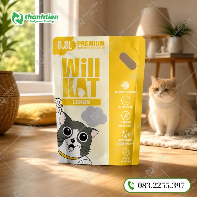Túi cát vệ sinh cho mèo đáy đứng