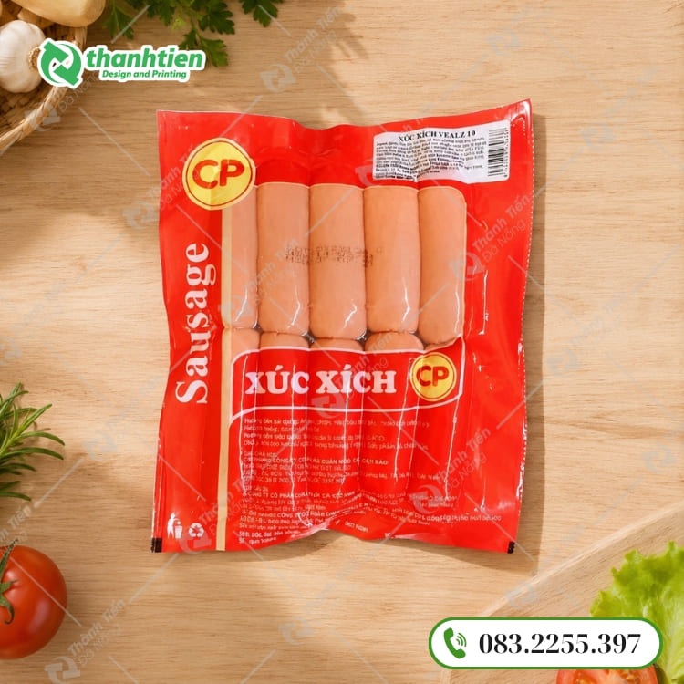 Túi đựng xúc xích an toàn, thiết kế đẹp