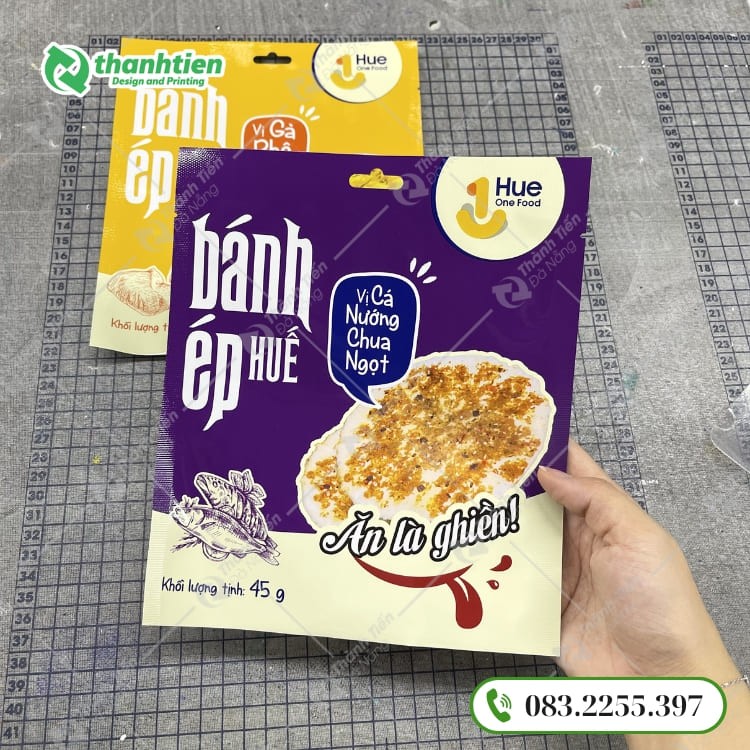 Túi ép biên đóng gói thực phẩm in ấn đẹp mắt