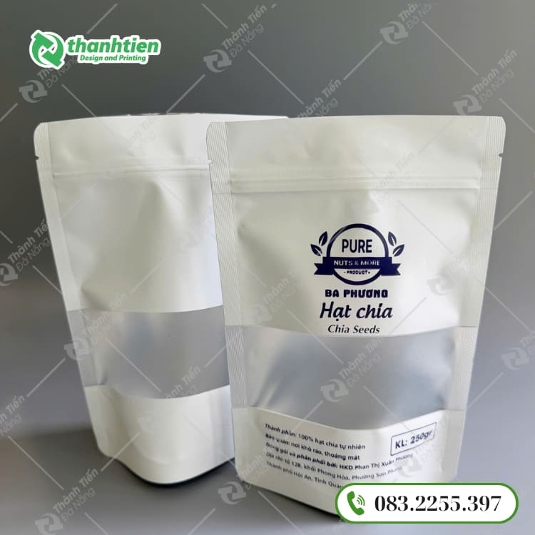Túi zip cửa sổ tràn trong suốt, dễ nhìn thấy sản phẩm bên trong