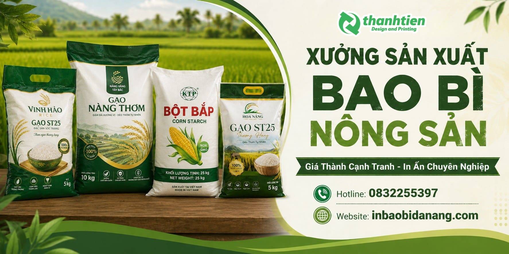 Xưởng sản xuất và in bao bì nông sản giá sỉ, uy tín tại Đà Nẵng