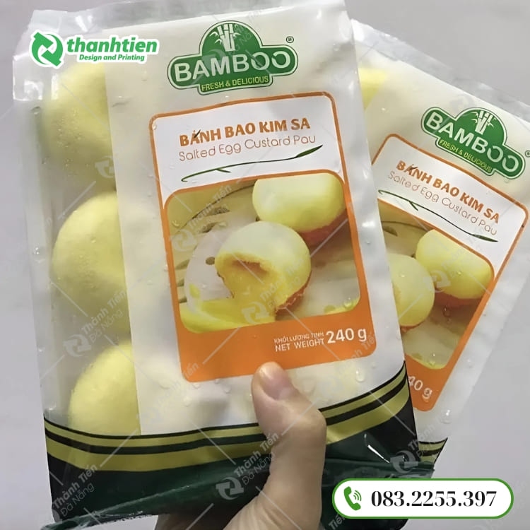Mẫu sản phẩm bao bì bánh bao kim sa