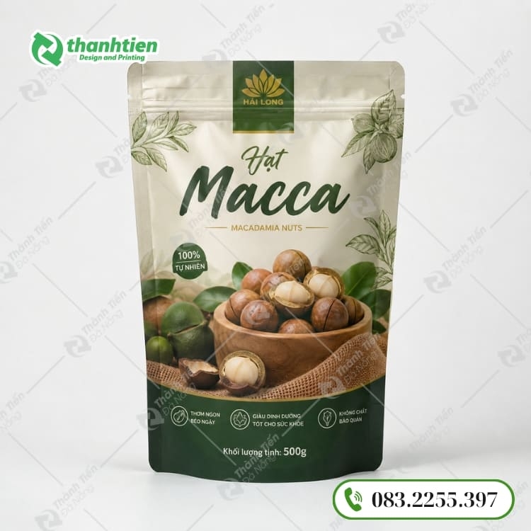 Bao bì hạt macca cao cấp, bảo quản tối ưu