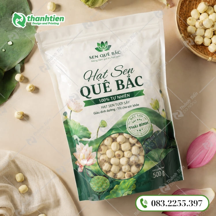 Bao bì hạt sen cao cấp, cung cấp giá sỉ cạnh tranh