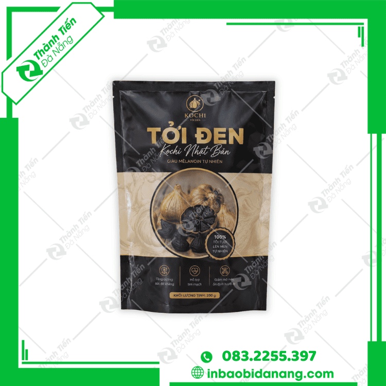Bao Bì Tỏi Đen Giá Rẻ, Thiết Kế Và In Ấn Theo Yêu Cầu