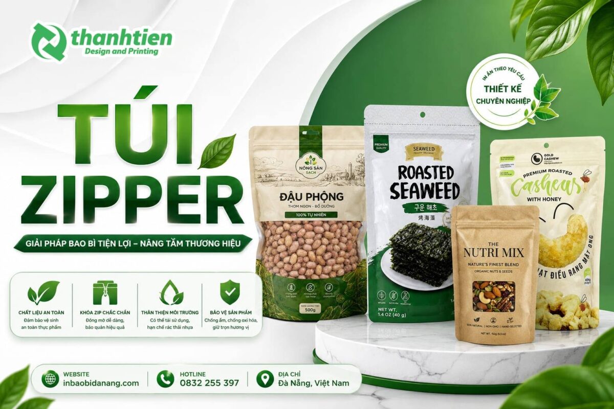 Túi Zipper Giá Sỉ, In Ấn Theo Yêu Cầu