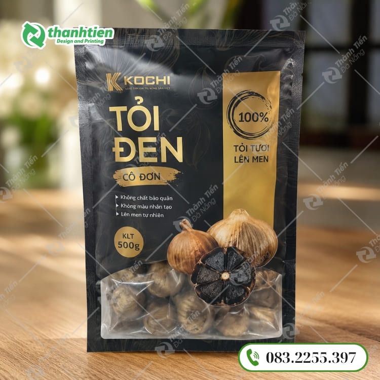 In bao bì tỏi đen theo yêu cầu, giá xưởng cạnh tranh