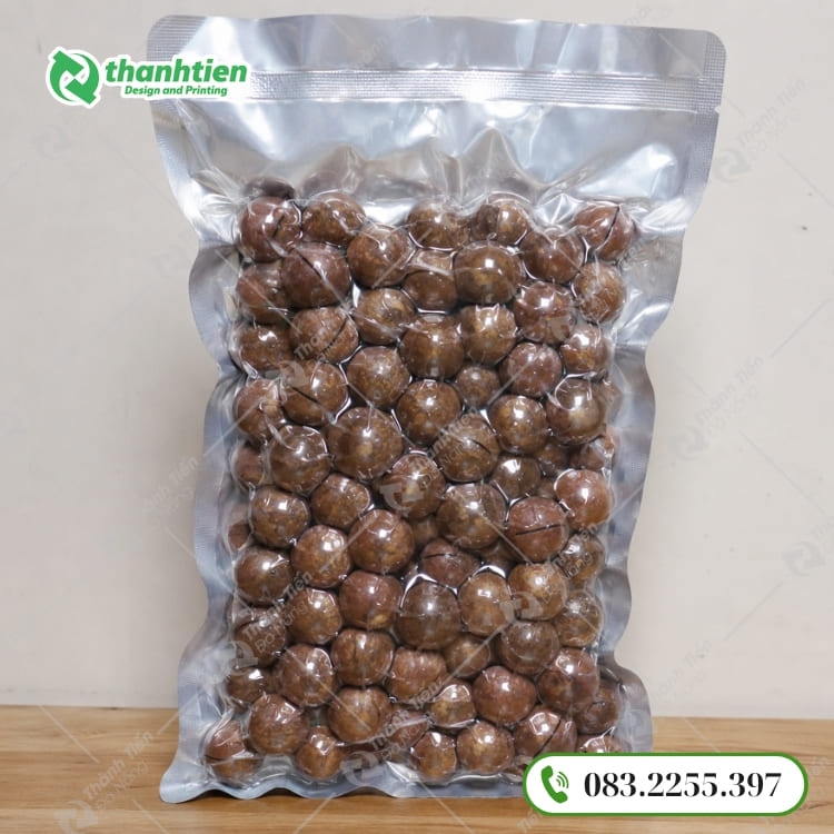 Túi bạc hút chân không đựng hạt macca