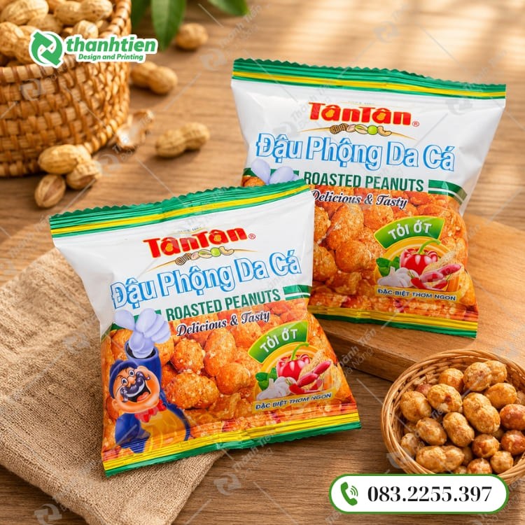 Túi đựng đậu phộng hàn lưng giữa