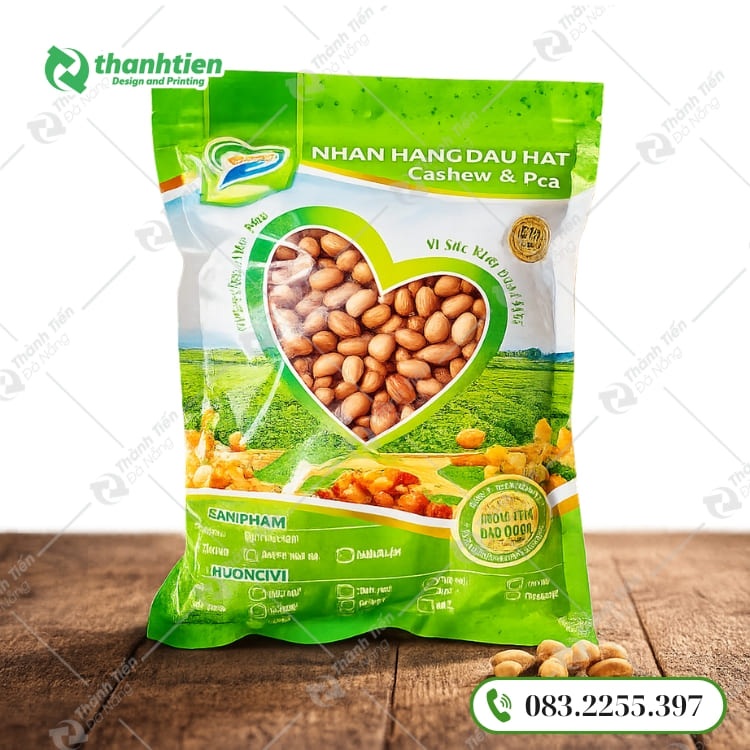 Túi đựng đậu phộng in ấn đẹp