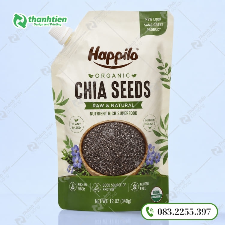 Túi đựng hạt chia có tích hợp vòi tiện lợi