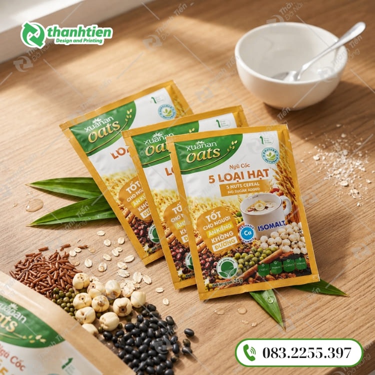 Túi đựng bột ngũ cốc ép 3 biên