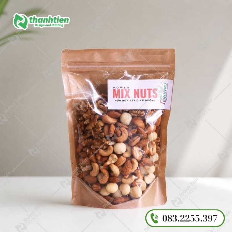 Túi giấy 1 mặt trong đựng hạt dinh dưỡng