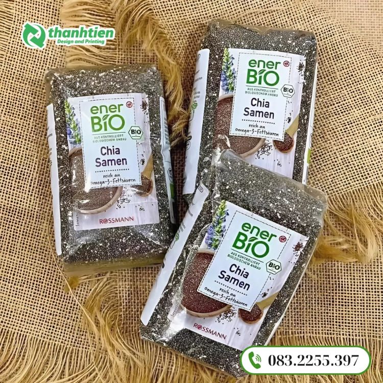 Bao Bì Hạt Chia Giá Sỉ, In Đẹp - Chống Ẩm Tối Ưu Túi xếp hông đựng hạt chia