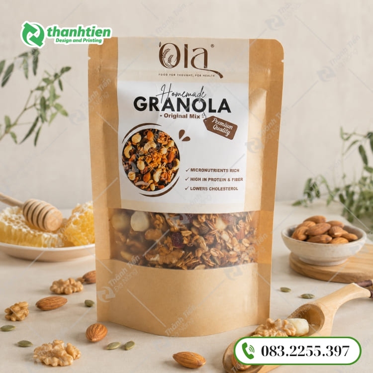 Túi zip giấy đựng ngũ cốc an toàn