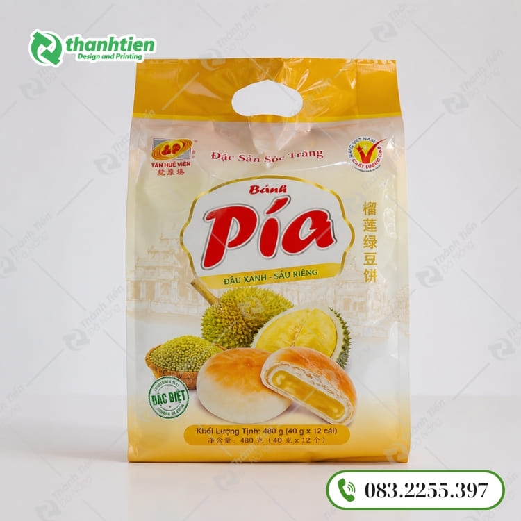 Bao bì bánh pía màng ghép chống ẩm và bảo quản tối ưu