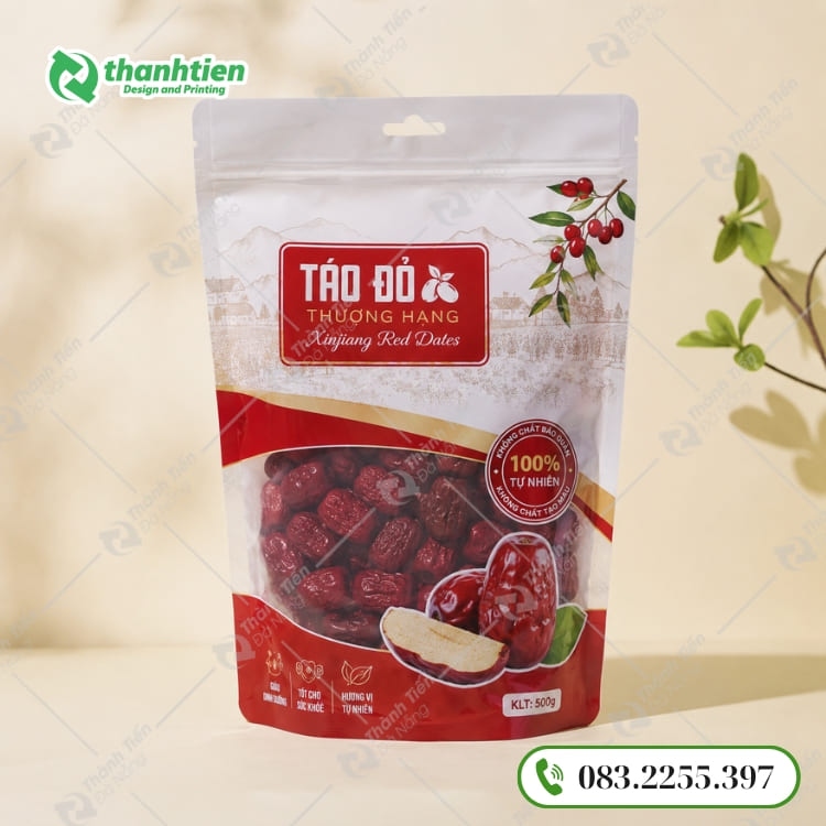 Gia công bao bì đựng táo đỏ