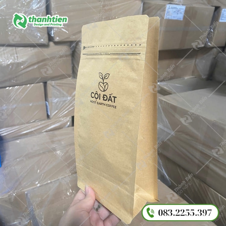 Mẫu bao bì sản phẩm giấy kraft ghép màng nhôm 