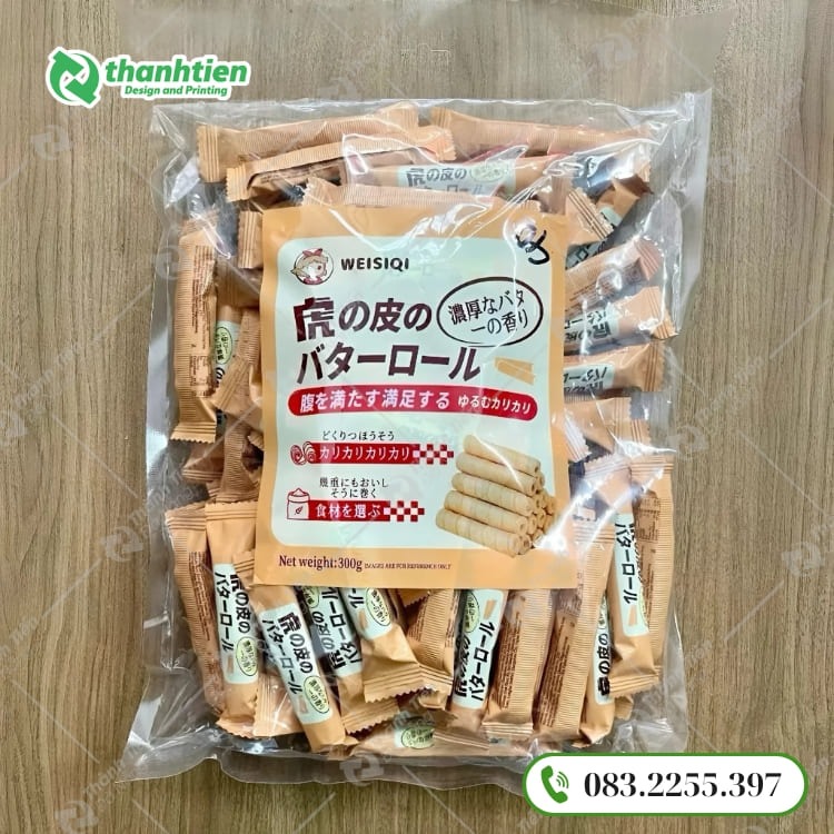 Túi 3 biên đựng bánh quế giá rẻ