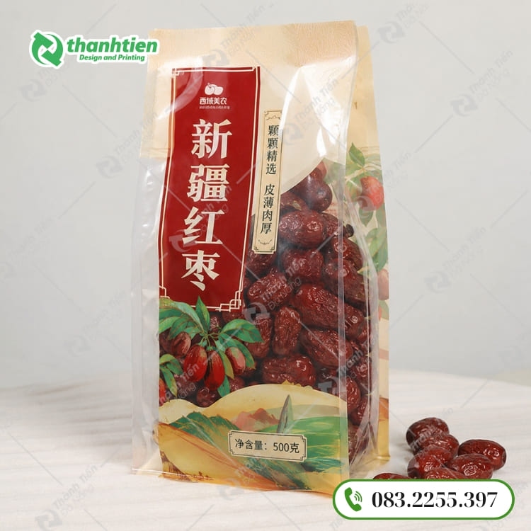Túi 4 cạnh đựng táo đỏ in ấn đẹp