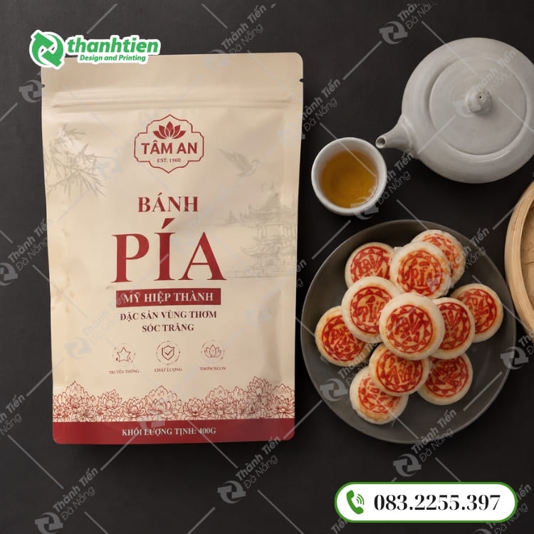 Túi đựng bánh pía có khóa zipper