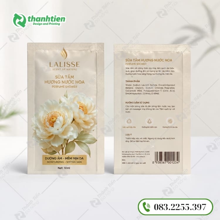 Túi đựng sữa tắm 3 biên