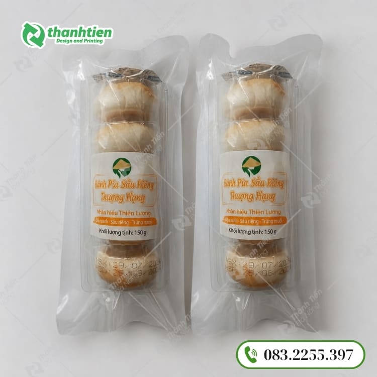 Túi ép 3 biên đựng bánh pía