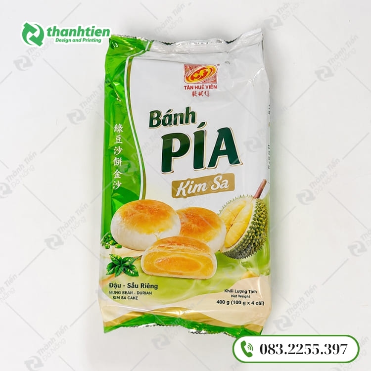 Túi xếp hông hàn lưng giữa đựng bánh pía