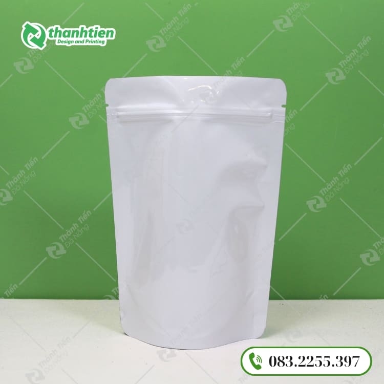 Túi zip 2 mặt sữa, thiết kế khóa zipper chắc chắn, tiện lợi