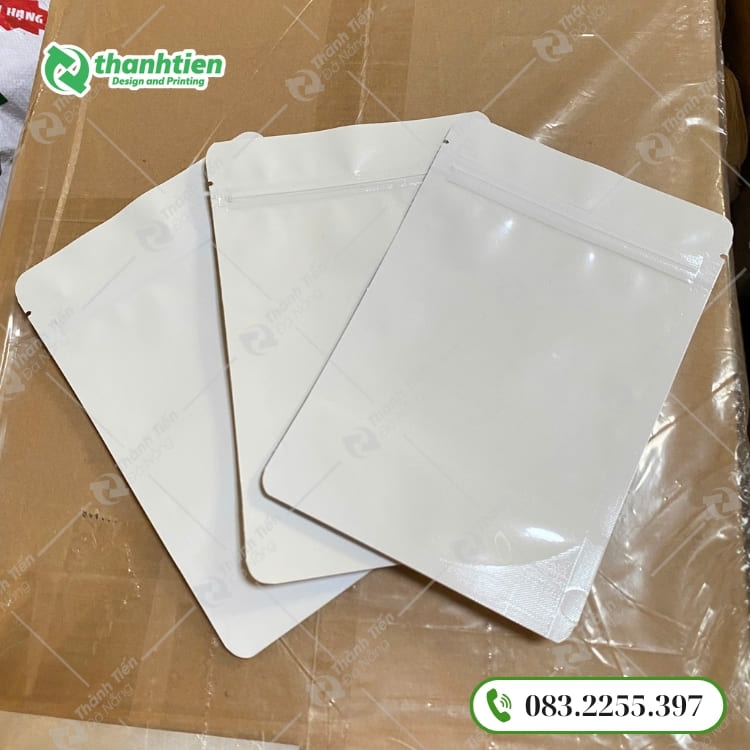 Túi zipper 2 mặt sữa giá rẻ