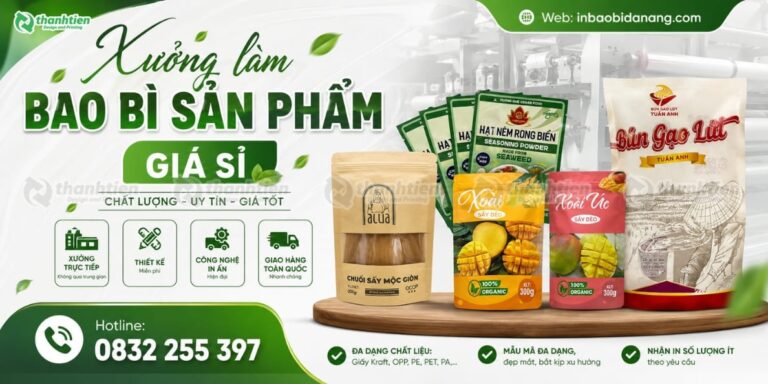 Xưởng sản xuất bao bì sản phẩm giá rẻ, uy tín tại Đà Nẵng