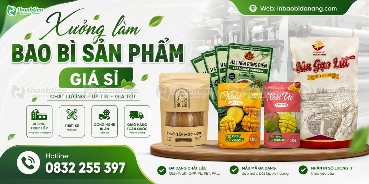 Xưởng sản xuất bao bì sản phẩm giá rẻ, uy tín tại Đà Nẵng 
