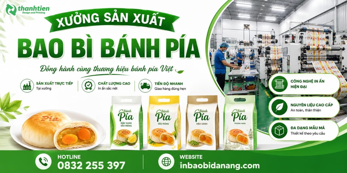 Xưởng sản xuất và in bao bì bánh pía giá sỉ, uy tín tại Đà Nẵng