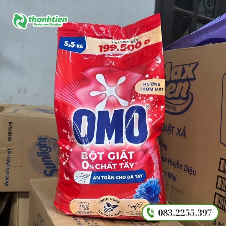 Bao bì bột giặt chống ẩm, chất liệu bền đẹp