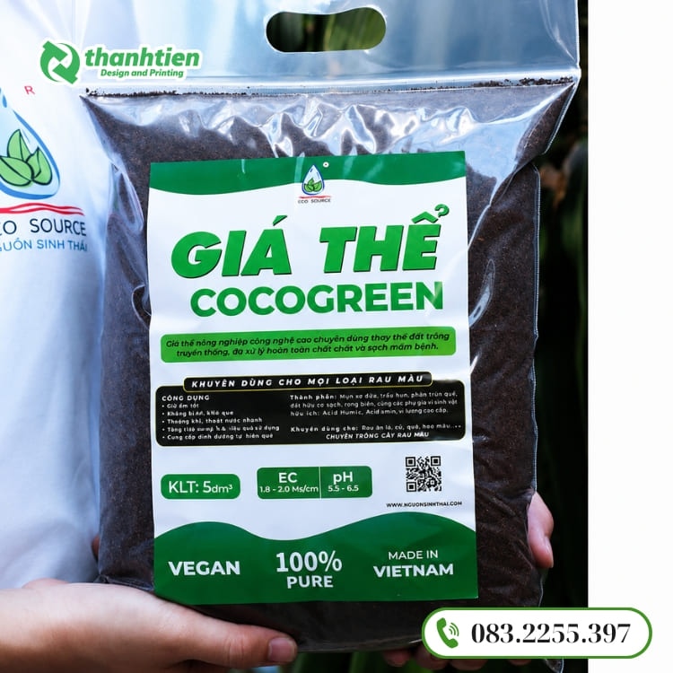 Bao bì đựng giá thể có khóa zipper