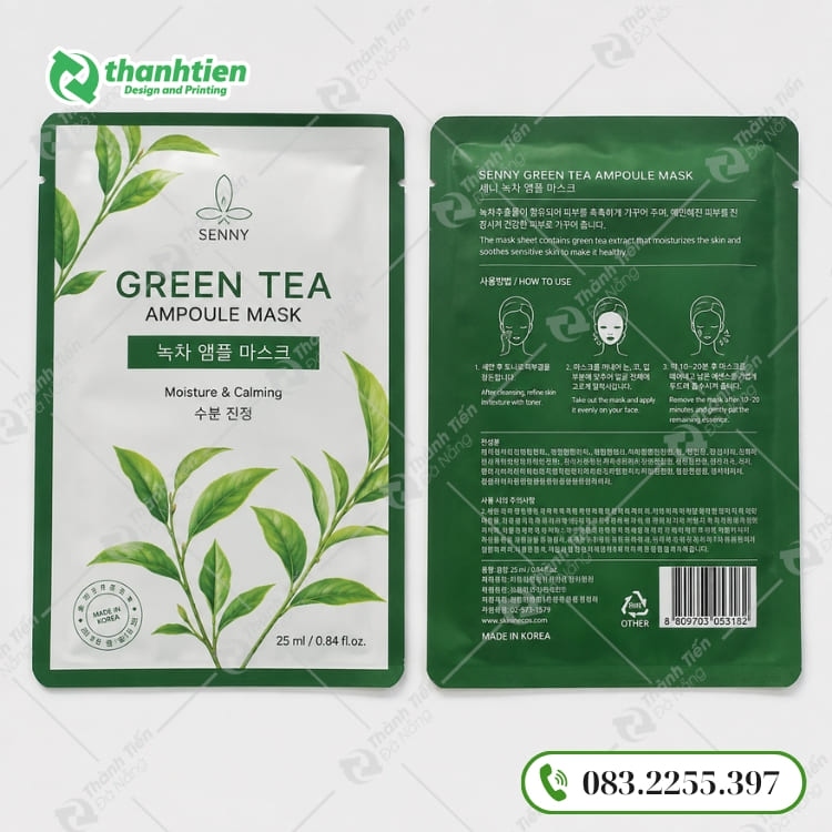 Bao bì đựng mặt nạ thiết kế đẹp, bảo quản tốt
