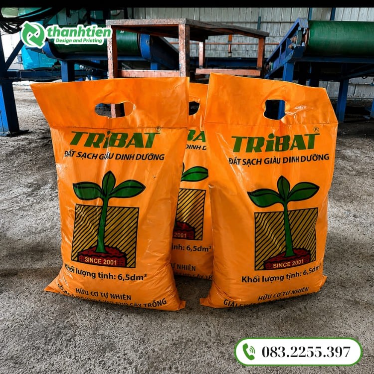 Bao bì giá thể thiết kế đục lỗ tay cầm