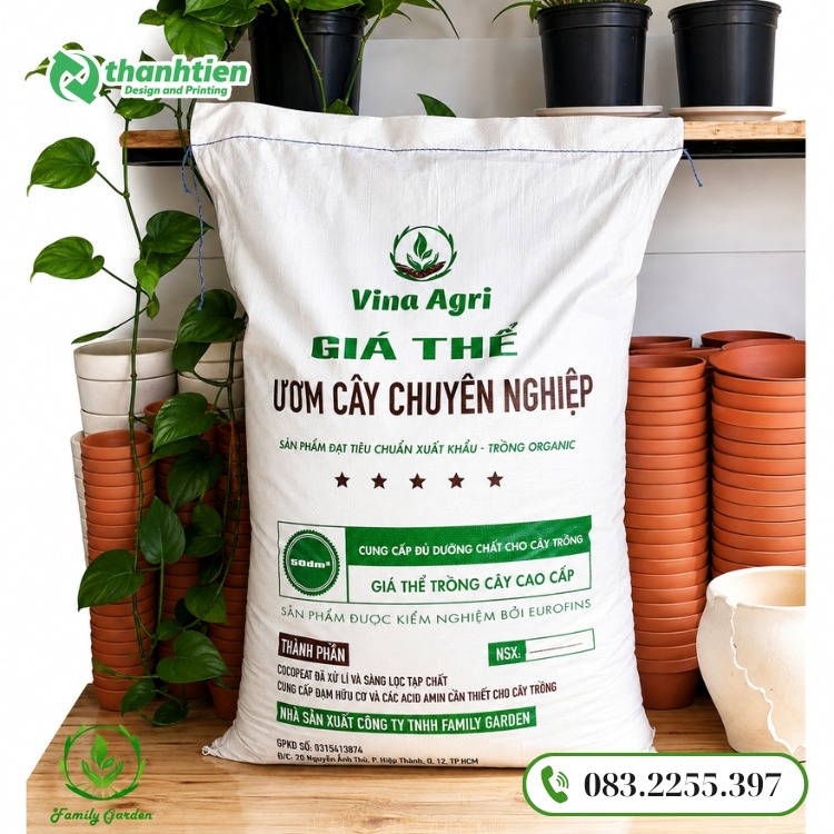 Bao bì PP dệt đựng giá thể