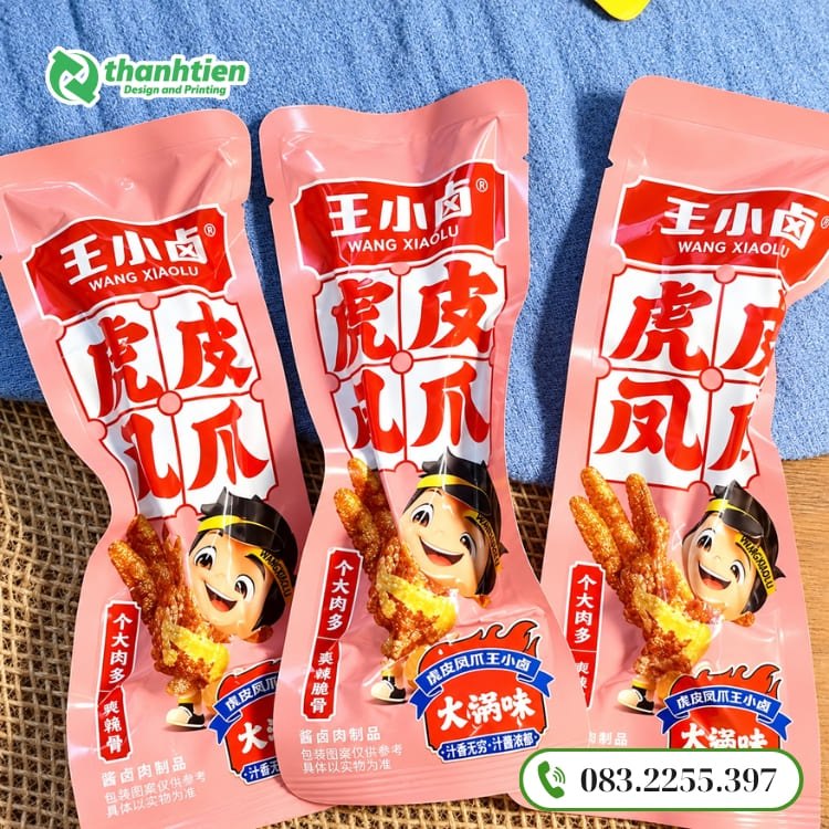 Túi 3 biên đựng chân gà