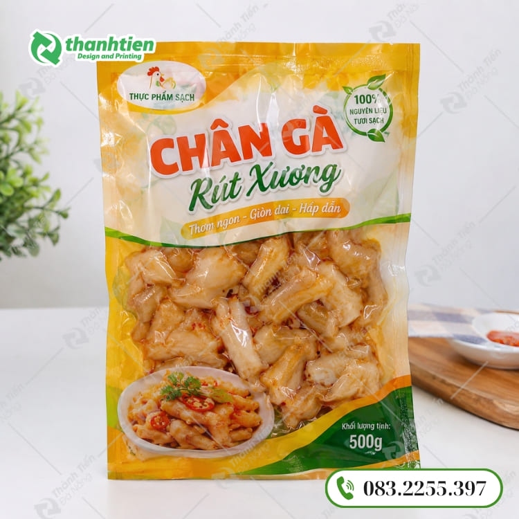 Túi đựng chân gà in ấn đẹp mắt