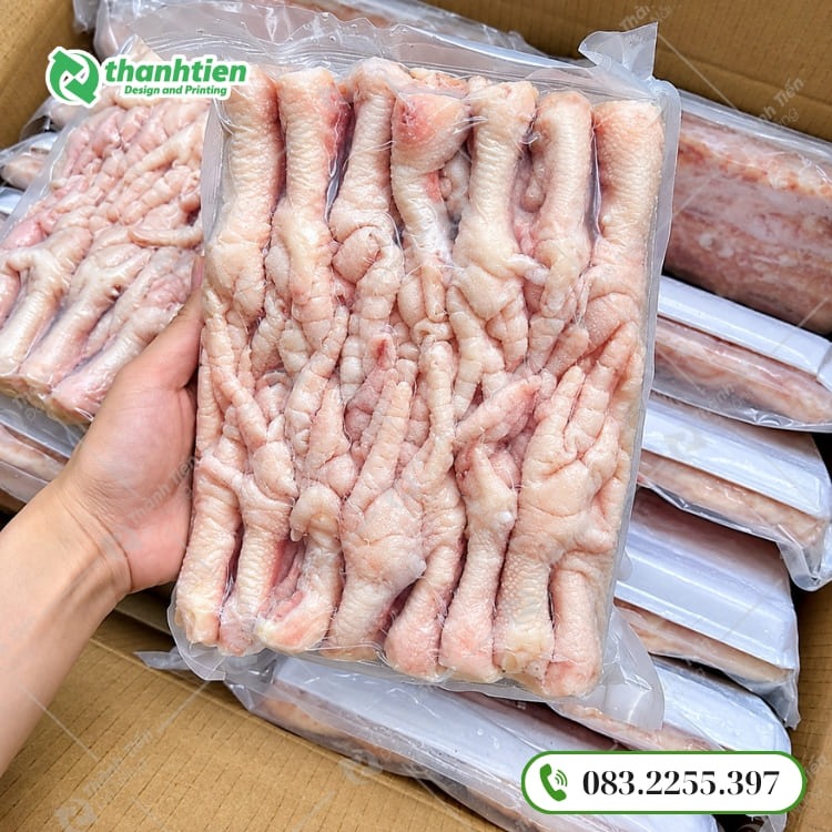 Túi hút chân không đựng chân gà đông lạnh