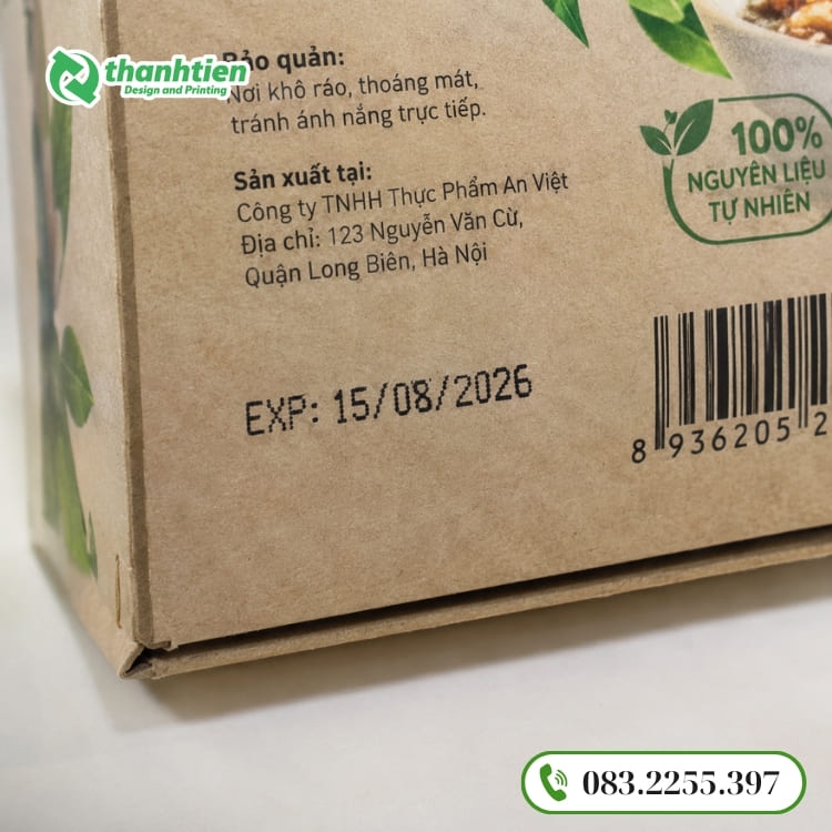 EXP trên bao bì giấy
