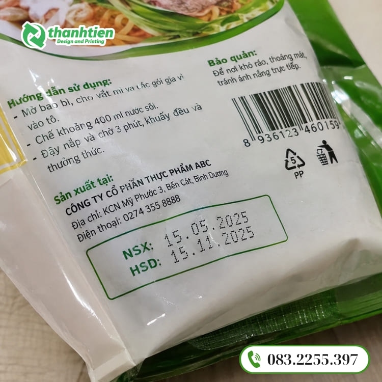 EXP trên bao bì nhựa